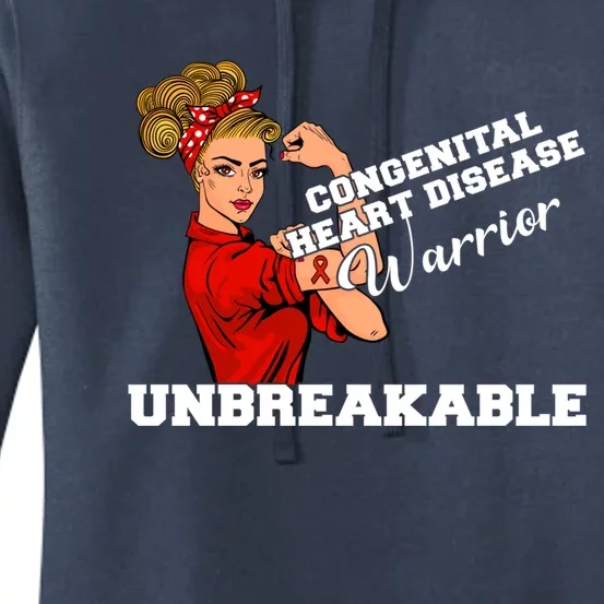 Congenital Heart Disease Warrior Unbreakable Wear Red Day Gift Women's Pullover Hoodie