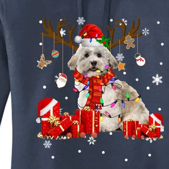 Christmas Havanese Dog Lover Reindeer Santa Havanese Funny Gift Women's Pullover Hoodie