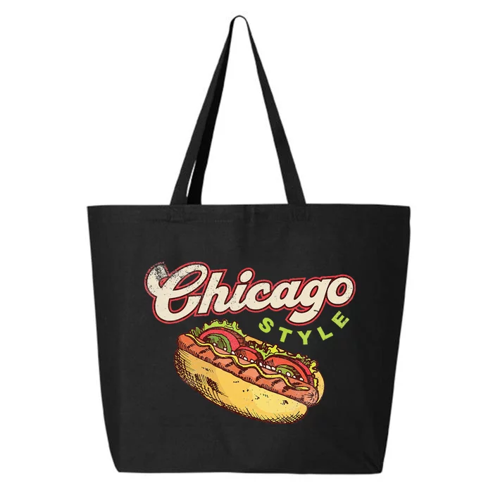 Chicago Hot Dog Hotdog Tourist Summer Souvenir Travel 25L Jumbo Tote