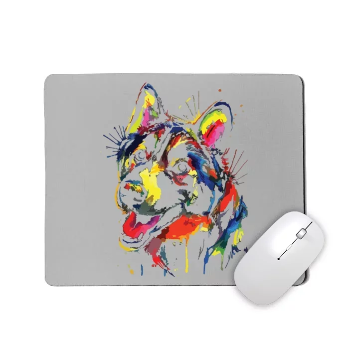 Colorful Husky Dog Lover Dad Mom Boy Girl Funny Mousepad