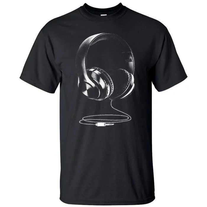 Cool Headphones Design For Men Women DJ Music Artist Lover Tall T-Shirt