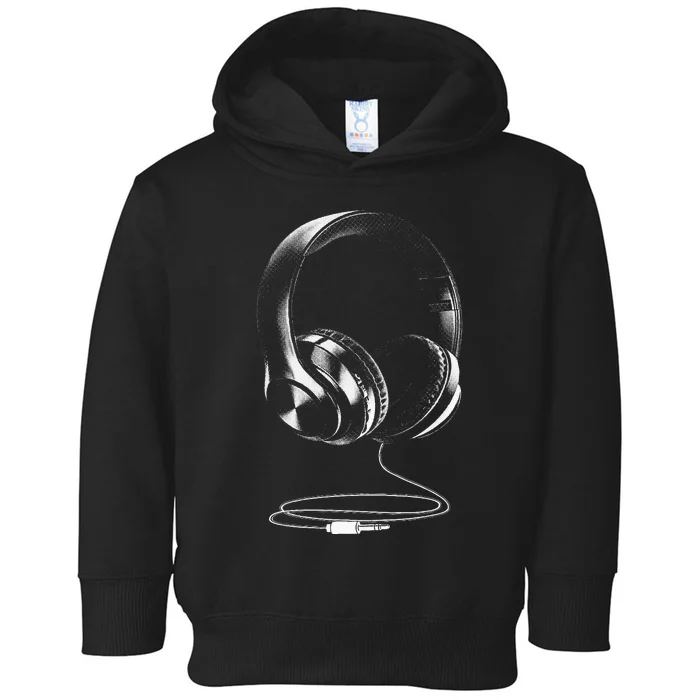 Cool Headphones Design For Men Women DJ Music Artist Lover Toddler Hoodie