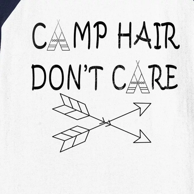 Camp Hair Dont Care Gift Camping Sweater Gift Cool Gift Baseball Sleeve Shirt