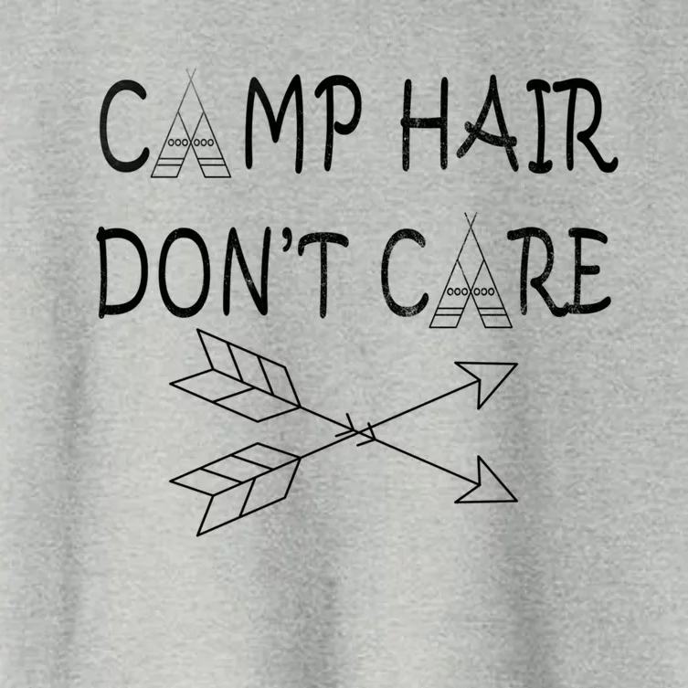 Camp Hair Dont Care Gift Camping Sweater Gift Cool Gift Women's Crop Top Tee