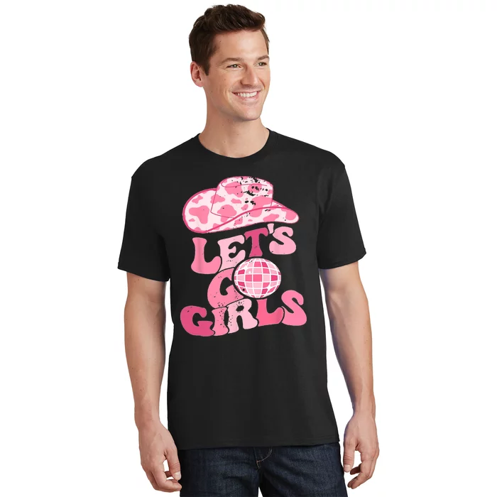 Cowboy Hat Disco Ball Lets Go Girls Western Cowgirls T-Shirt