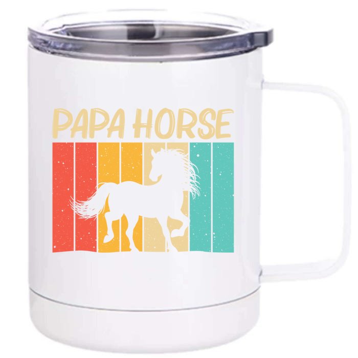 Cool Horse Design Horseback Riding Horse Lover Gift Front & Back 12oz Stainless Steel Tumbler Cup