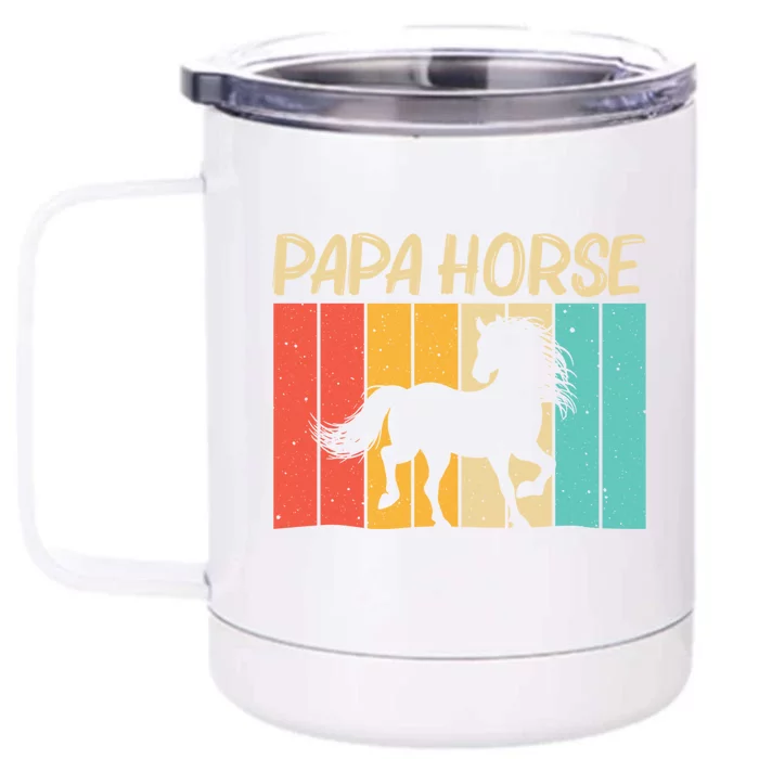 Cool Horse Design Horseback Riding Horse Lover Gift Front & Back 12oz Stainless Steel Tumbler Cup