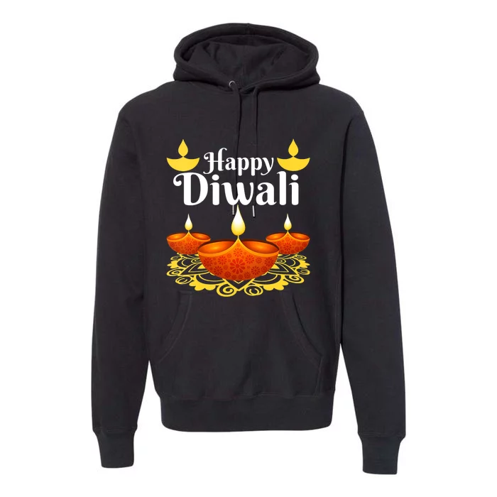 Cool Happy Diwali Festival Of Light Diva Lanterns Premium Hoodie