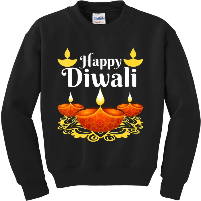 Cool Happy Diwali Festival Of Light Diva Lanterns Kids Sweatshirt