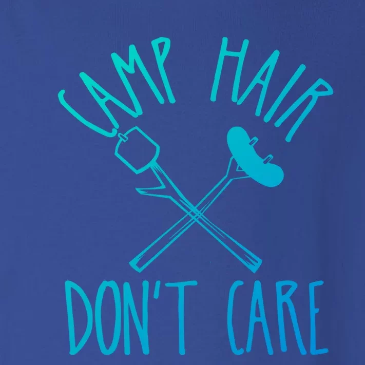 Camp Hair Dont Care Cute Camping Adventure Funny Gift Toddler Long Sleeve Shirt