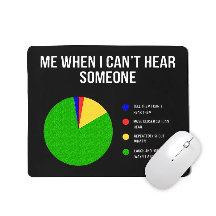 Cant Hear Deaf And Funny Person Mousepad