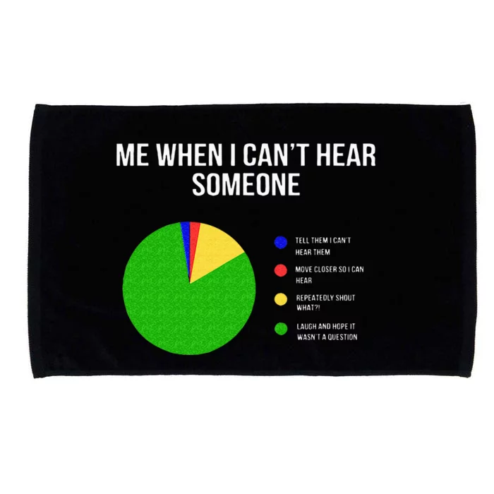 Cant Hear Deaf And Funny Person Microfiber Hand Towel