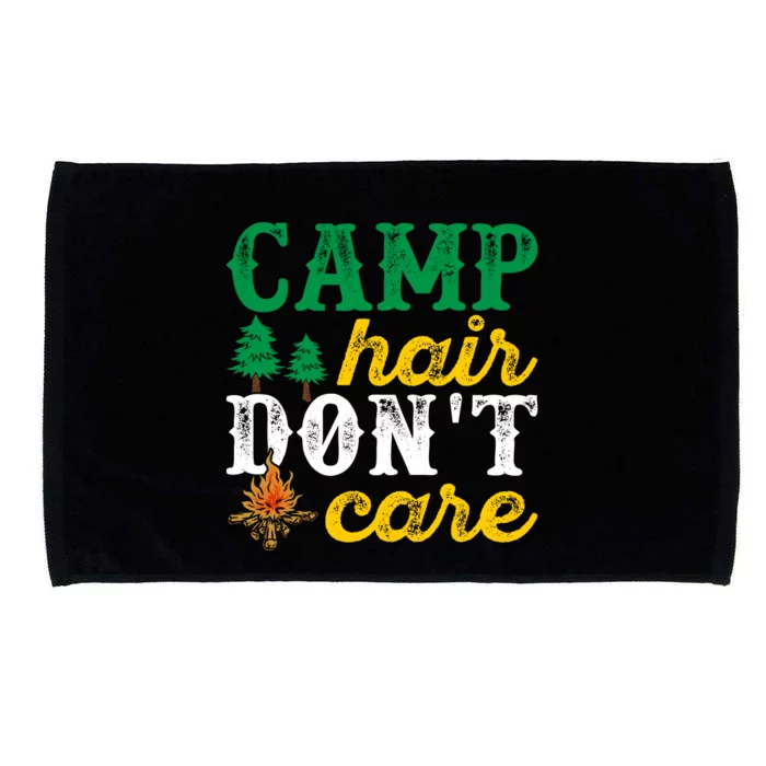 Camp Hair Dont Care Gift Campfire Outdoor Gift Microfiber Hand Towel