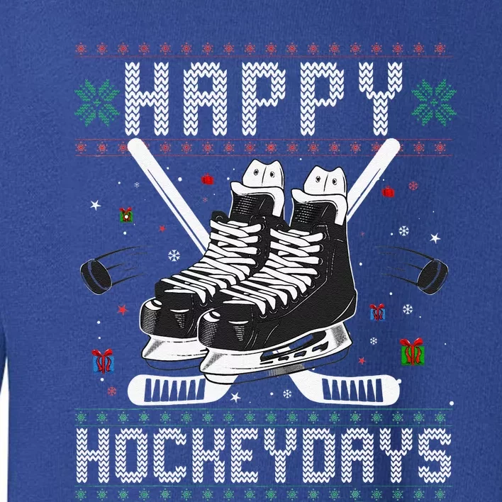 Christmas Hockey Day Sports Outfit Toddler Sweatshirt