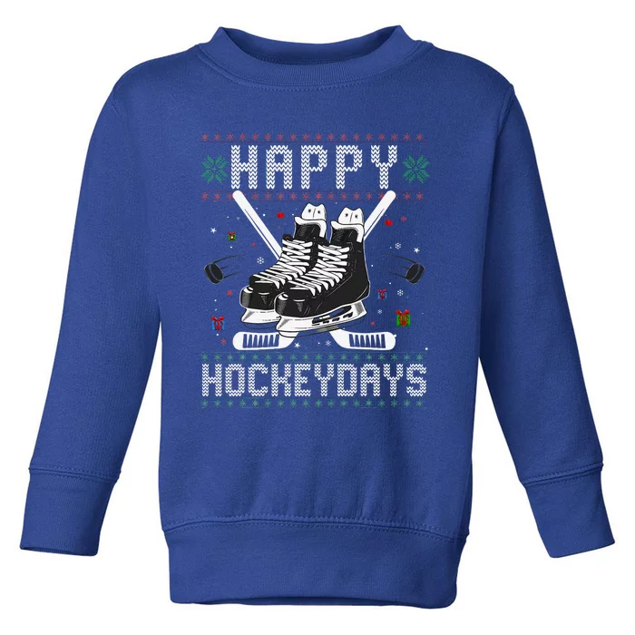 Christmas Hockey Day Sports Outfit Toddler Sweatshirt