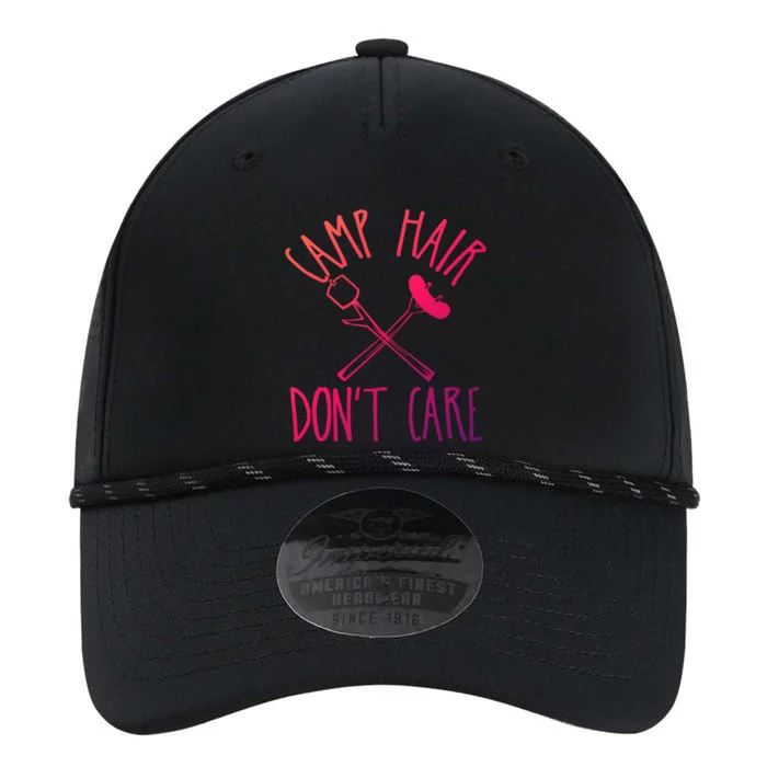 Camp Hair Dont Care Cute Camping Adventure Funny Gift Performance The Dyno Cap