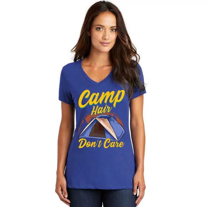 Camp Hair Dont Care Gift Women's V-Neck T-Shirt