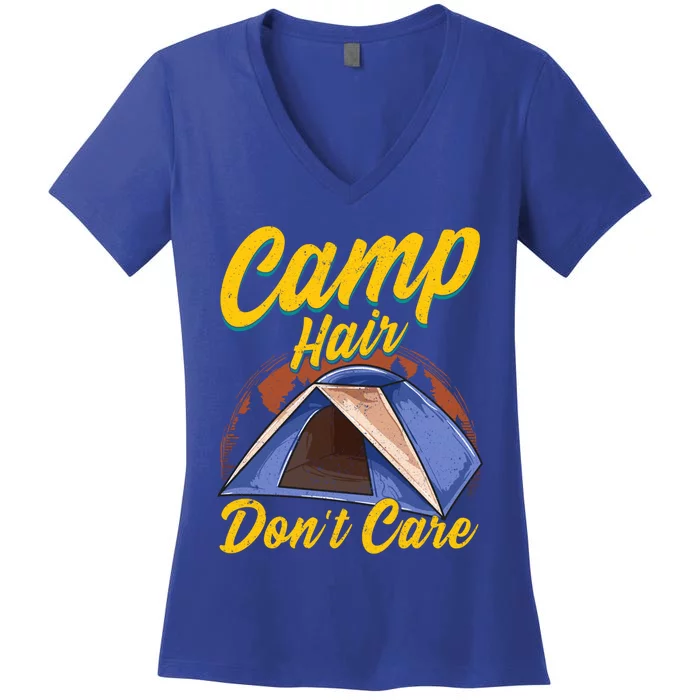 Camp Hair Dont Care Gift Women's V-Neck T-Shirt