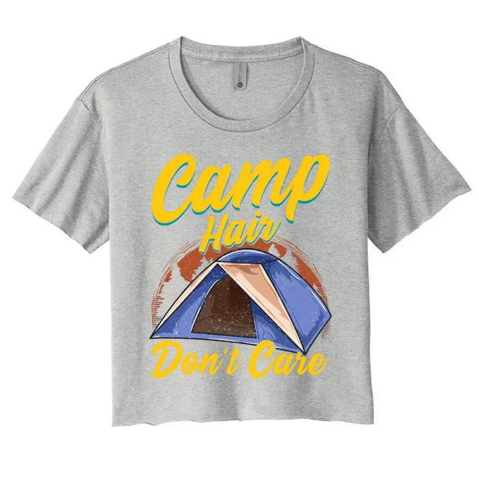 Camp Hair Dont Care Gift Women's Crop Top Tee