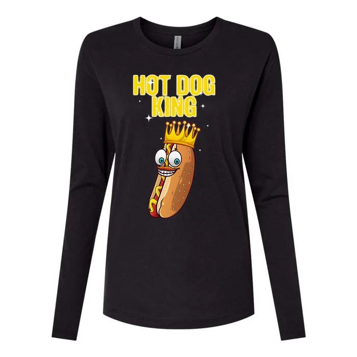 Cute Hot Dog Design For Women Food Hot Dog Lovers Womens Cotton Relaxed Long Sleeve T-Shirt