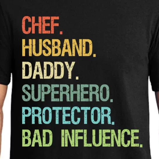 Chef Husband Daddy Superhero Protector Dad Gift Pajama Set