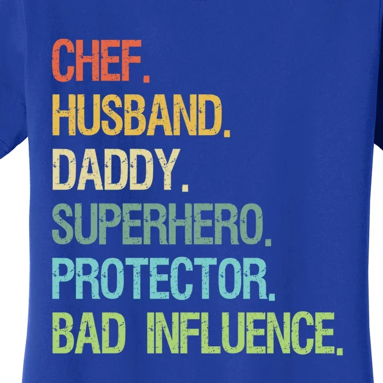 Chef Husband Daddy Superhero Protector Dad Gift Women's T-Shirt