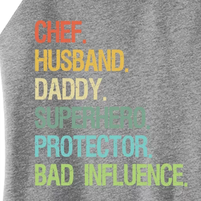 Chef Husband Daddy Superhero Protector Dad Gift Women’s Perfect Tri Rocker Tank