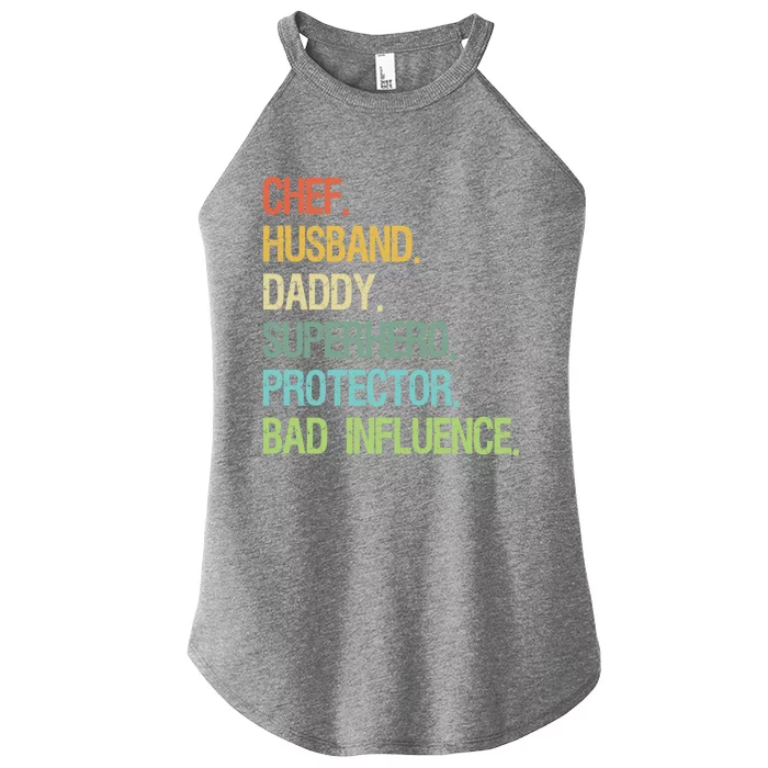 Chef Husband Daddy Superhero Protector Dad Gift Women’s Perfect Tri Rocker Tank