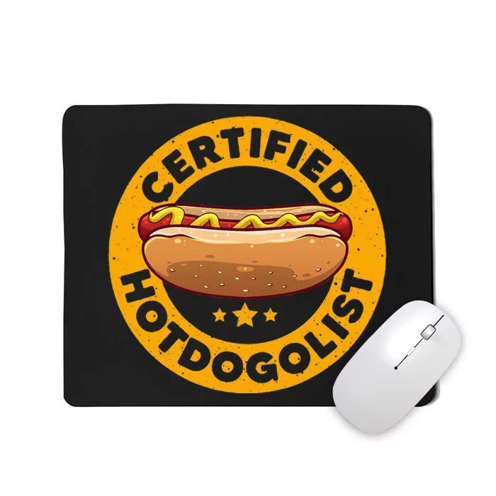 Cool Hot Dog Design Sausage Hot Dog Lover Mousepad