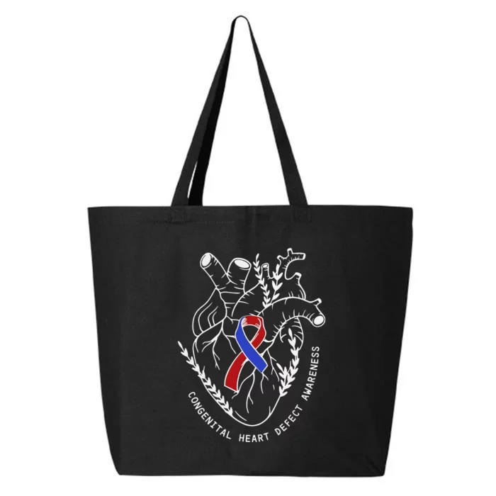 Congenital Heart Defects Awareness Heart Defect Support 25L Jumbo Tote