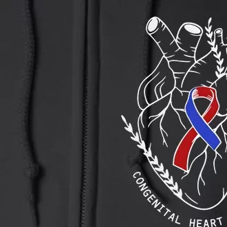 Congenital Heart Defects Awareness Heart Defect Support Full Zip Hoodie