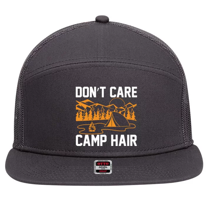 Camp Hair Dont Care 7 Panel Mesh Trucker Snapback Hat