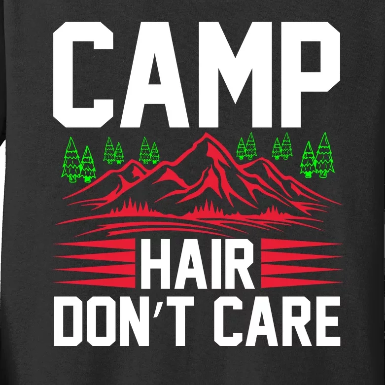 Camp Hair Dont Care Kids Long Sleeve Shirt