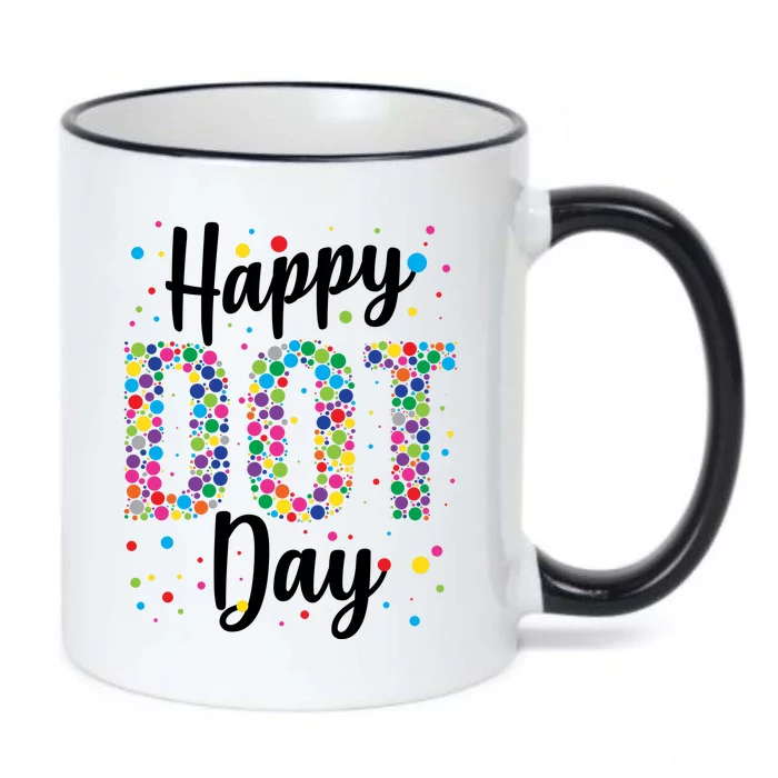 Colorful Happy DOT Day International DOT Day Black Color Changing Mug