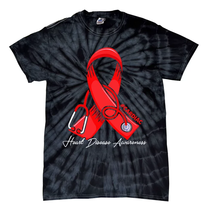 Cardiac Heart Disease Awareness Go Red Cardiologist Nurse Tie-Dye T-Shirt