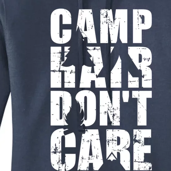 Camp Hair Dont Care Camping Gift Women's Pullover Hoodie