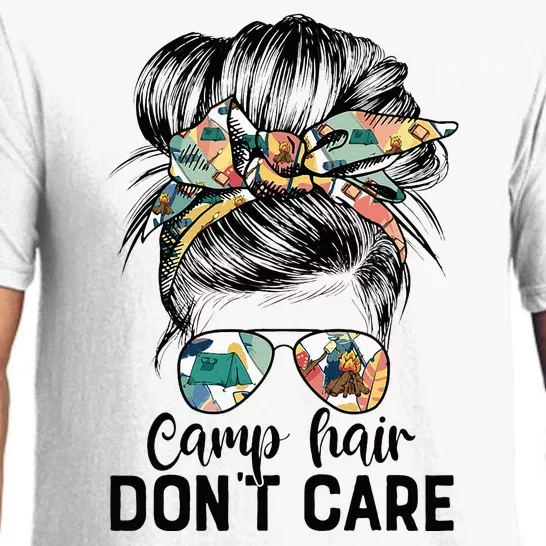 Camp Hair DonT Care Messy Hair Woman Glasses Life Pajama Set