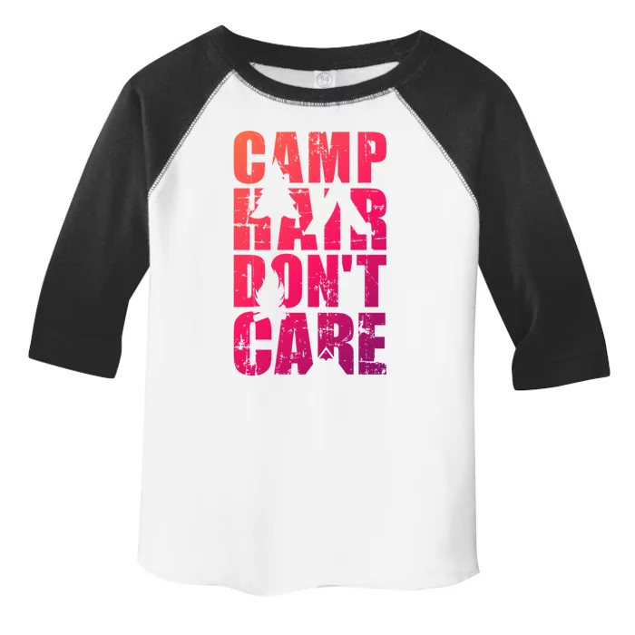 Camp Hair Dont Care Camping Gift Toddler Fine Jersey T-Shirt