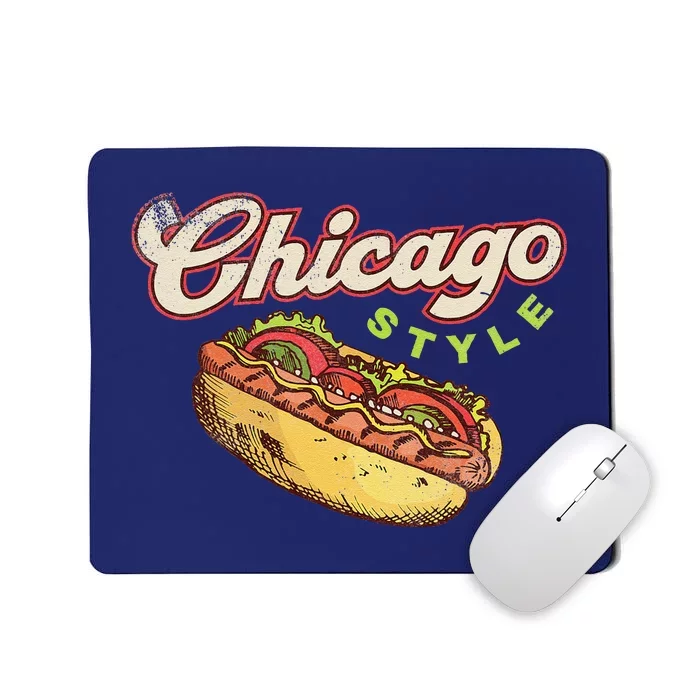 Chicago Hot Dog Hotdog Tourist Summer Souvenir Travel Mousepad