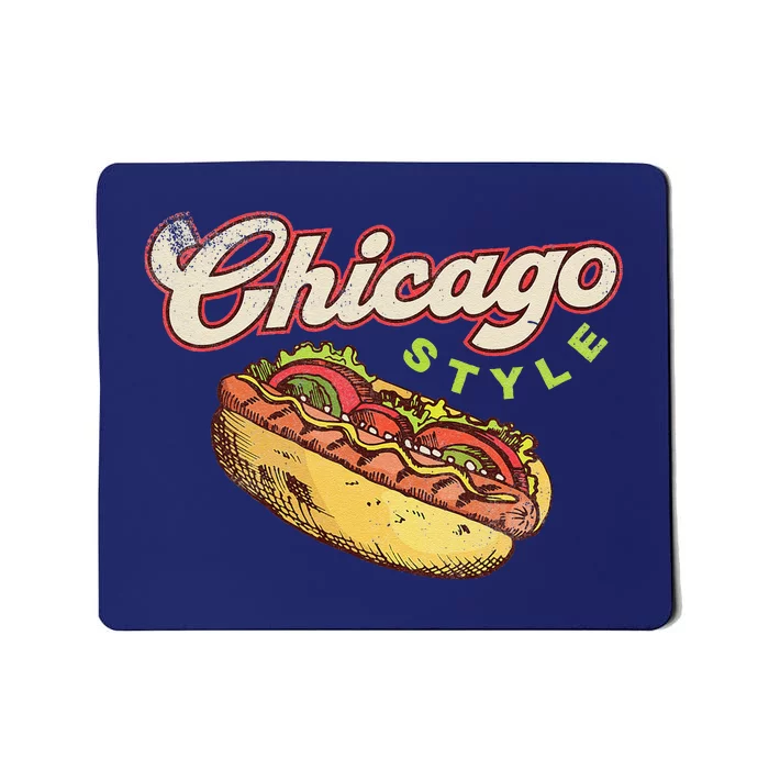 Chicago Hot Dog Hotdog Tourist Summer Souvenir Travel Mousepad