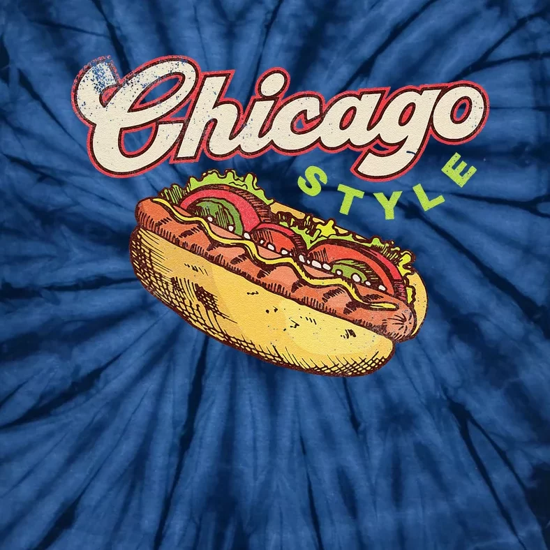 Chicago Hot Dog Hotdog Tourist Summer Souvenir Travel Tie-Dye T-Shirt