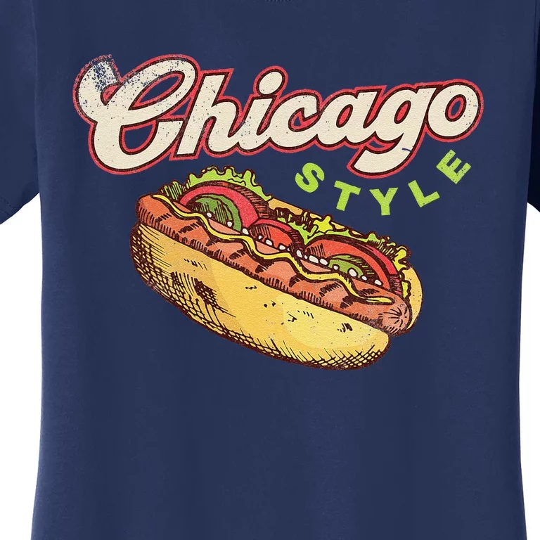 Chicago Hot Dog Hotdog Tourist Summer Souvenir Travel Women's T-Shirt