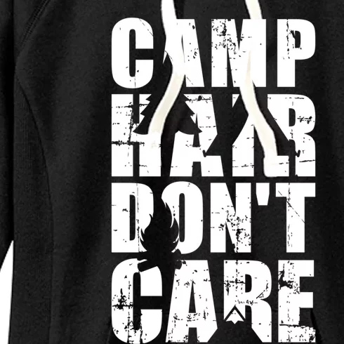 Camp Hair Dont Care Camping Great Gift Women's Fleece Hoodie