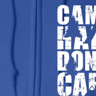 Camp Hair Dont Care Camping Great Gift Full Zip Hoodie