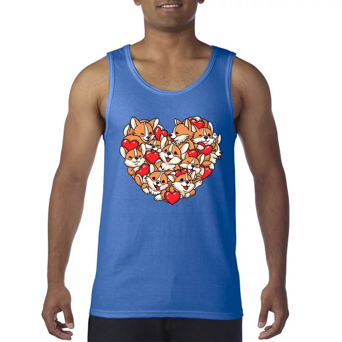 Corgi Heart Dog Lovers Valentine's Day Gift Dog Lover Cool Gift Tank Top