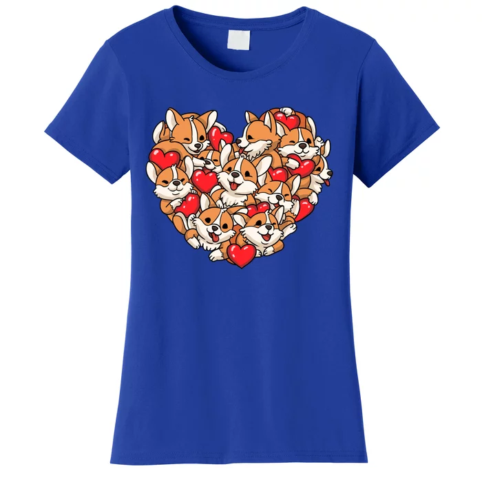 Corgi Heart Dog Lovers Valentine's Day Gift Dog Lover Cool Gift Women's T-Shirt