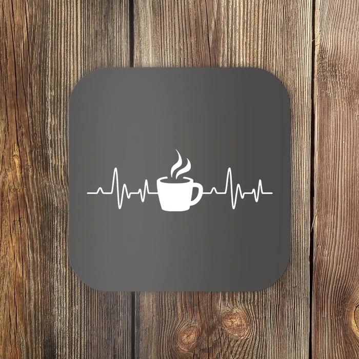 Coffee Heartbeat Drinking Coffee Coaster