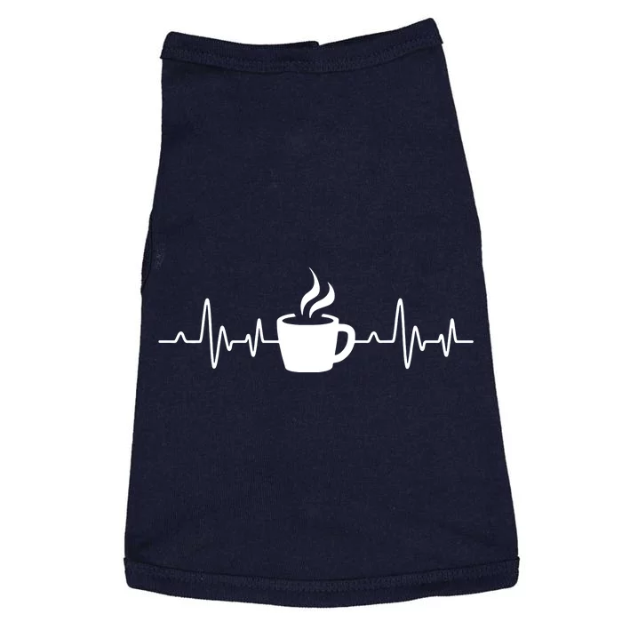 Coffee Heartbeat Drinking Coffee Doggie Tank