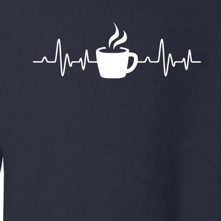 Coffee Heartbeat Drinking Coffee Toddler Sweatshirt