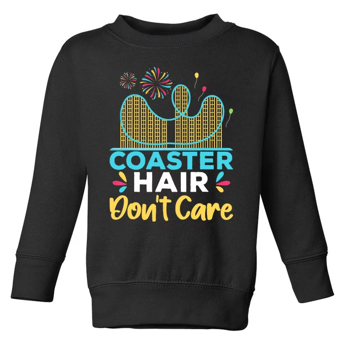 Coaster Hair Don't Care Rollercoaster Toddler Sweatshirt